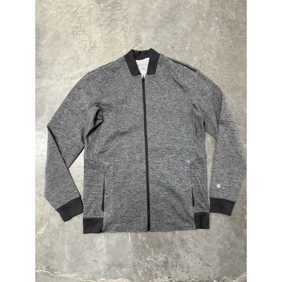 Lululemon Textured Tech Bomber Jacket.Graphite Gray/Vapor.Men. Sz S - Picture 3 of 16